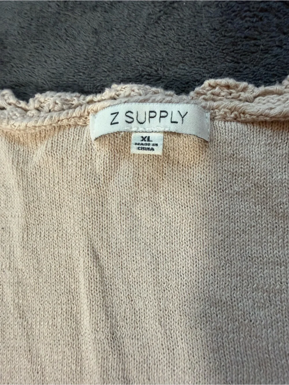 Z Supply Beige Open-Knit Sleeveless Midi Dress - Picture 4 of 4